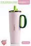 Tumbler 1200 ml Single Lid Dual Use with Straw Comfortable Drinking Handle Stainless Steel Thermosffvgn1114-12