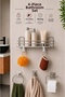 Bathroom Organizer Set 4 Pieces Adhesive Shampoo Holder Toilet Paper Holder Towel Holder Hanger Tss-01 Chrome