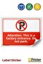 Attention: This Is a Factory Entrance. Do Not Park! Isg Warning Sign Sticker 15X21 cm