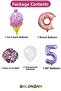 Pink Purple Ice Cream Donut Themed -5- Number Balloon Set - 2