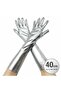 Nfsm Silver Color under Elbow Luxury Satin Gloves 40 cm (5477) Nfsn-Rsgo34 - 3