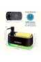 Push-Button 2-in-1 Liquid Soap Dispenser and Dishwashing Sponge Detergent Dispenser Apparatus Beige - 3