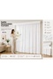 White-Optical White Luxury Atlas Satin Sunshade Curtain - 2