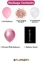 Pink Transparent Chrome Pink Rose Gold Sequin 7 Balloons Balloon Stand for 7 Balloons - 2