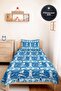 Blue Lighthouse Marine Teen Room Single Pique Set-Nautical 160X220Cm Quilted Bedspread
