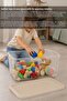 2-Piece Organizer with Lockable Lid - Baby Room Storage Box Children's Toy Organizer 40Lt Beige - 4