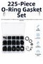 225-piece professional o-ring and seal kit - water, oil, and air leak repair set