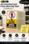 A4 Warning Sign for Unauthorized Persons Entry Prohibited Pvc Laminated Workplace Entrance Prohibited Sign 10 Pcs