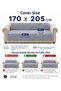 Sofa Bed Cover - Non-Slip Base Sponge Velvet Fabric Stone Color - 3