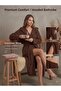 Bathrobe Velvet Mayer with Hood Brown - 2