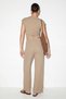 Green Color Crew Neck Elastic Side Crop Top Wide Fit Pants Lycra Set Tdrss26Au00026 - 3
