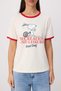 Ekru Snoopy Lisanslı Regular Kısa Kollu Tok %100 Pamuk Örme T-Shirt TWOSS26TS0013 - 3