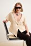 Beige Oversize Short Sleeve Vest Twoss26Ye00061 - 2