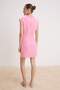 Pembe Drape Detaylı Dik Yaka Kısa / Mini Dokuma Elbise TWOSS26EL00306 - 4