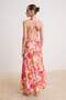 Multi-Colored Floral Pattern A-Line Maxi Woven Dress Twoss26El01058 - 4