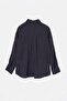 Navy Blue Double Pocket Oversize Striped Shirt Tdrss26Go00112 - 3