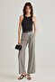 Açık Gri Wide Leg/Geniş Paça Pilili Dokuma Pantolon TWOAW22PL0475 - 3