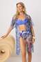 Floral Pattern Balconette Covered Hipster High Waist Beachwear Set Tbess25Js00010