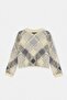 Yellow Soft Textured Wide Fit Crop Diamond Pattern Knitwear Sweater Twoaw24Kz01126 - 7