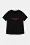 Siyah Bisiklet Yaka Baskılı Büyük Beden T-Shirt TBBSS26BF00098 - 4