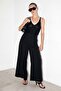 Black Wide-Leg Pleated Comfortable Flowy Pants Tdrss26Pl00054 - 2