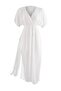 Ecru Woven Tassel Maxi Beach Dress Tbess25El00059 - 2