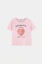 Pembe Kız Çocuk Baskılı Örme T-Shirt TKDSS26TS00091 - 5