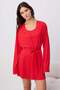 Red 3-Piece Viscose Knitted Pajamas Set Thmss26Pt00275 - 6