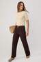 Kahverengi Wide Leg/Geniş Paça Dokuma Pantolon TWOSS24PL00084 - 2