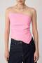 Pembe Straplez Gabardin Dokuma Bluz TWOSS26BZ00975 - 3