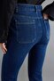 Koyu Mavi Orta Esnek Yüksek Bel Crop Flare Jeans TWOAW27JE00046 - 5