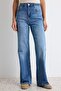 Mavi Az Esnek Yüksek Bel Wide Leg Geniş Paça Jeans TWOAW27JE00080 - 3
