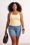 Yellow-Brown Halter Neck Flexible Knitted Plus Size Athlete Tbbss26Cv00037 - 5