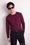 Antrasit Melanj-Bordo 2'li Paket %100 Pamuk Uzun Kol Regular/Normal Kesim T-Shirt TMNAW24TS00001 - 3