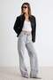 Gri Yüksek Bel Wide Leg Geniş Paça %100 Pamuk Non-Stretch Jeans TWOAW25JE00178 - 2
