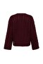 Bordo Geniş Kalıp Yumuşak Dokulu Geniş Kalıp Triko Kazak TWOAW27KZ00154 - 7