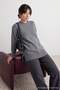 Anthracite Hair Braid Detailed Crew Neck Knitwear Sweater Tctaw26Ak00003 - 3
