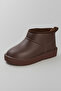 Women's Dark Bitter Brown Fur-Lined Waterproof Faylon Rain Boots Byndumfay02 - 4