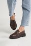 Women's Brown Patent Leather Corteko Thick Sole Loafer Moccasin Shoes 4,5cm Byndlfrk02 - 2