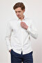 White Italian Collar Long Sleeve Pocketless Product S Slim Fit Shirt 1004260160 - 5