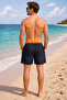 Men's Black Lined Quick Dry Zipper Pocket Beach Swim Shorts - 3