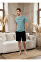 %100 Cotton Lu Short Sleeve Pocketed Men's Shorts Pajama Set 2016 - 2