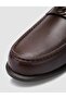 100% Genuine Leather Brown Buckle Men's Casual Shoes - 6