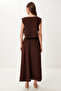 Muslin Blouse Skirt Set Brown Lgp0013 - 6