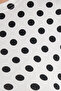 Women's Slim Fit Polka Dot Crew Neck White Crop Blouse - 5
