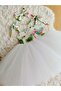 Girl's Flamingo Patterned Birthday Graduation Wedding Dress - 2