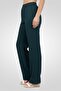 Women Regular Fit Plain Straight Leg Pants, Green - 2