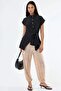 Busem Sleeveless Shirt with Collar and Tie Detail Blouse - 4