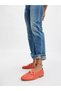 Lyra Pomegranate Flower Genuine Leather Women's Ballerinas with Gold Buckle - 2