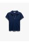Cotton Slim Fit Striped Short Sleeve Polo Neck T-Shirt - 3